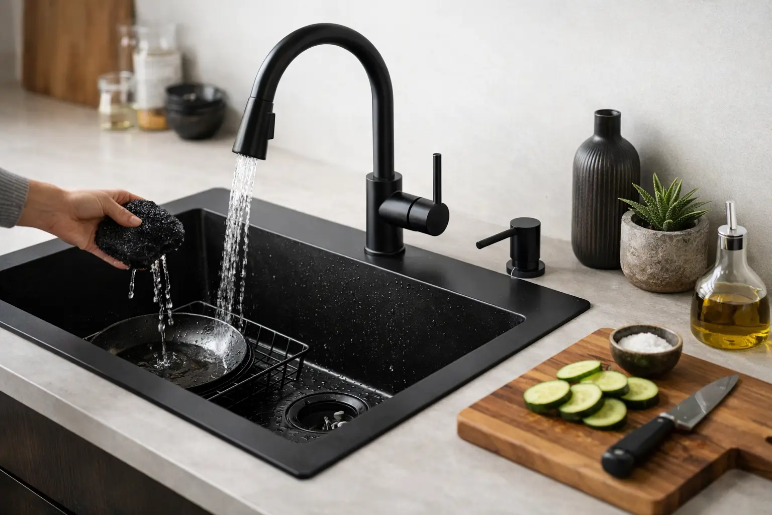 Zwarte spoelbak review: mooi, maar praktisch? Zwarte spoelbak review: mooi, maar praktisch?